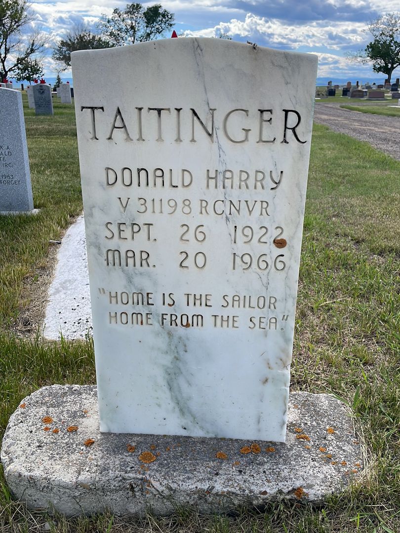 Donald Harry Taitinger's grave. Photo 1
