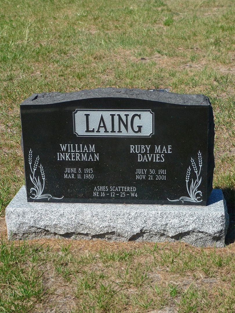 William Inkerman Laing's grave. Photo 1