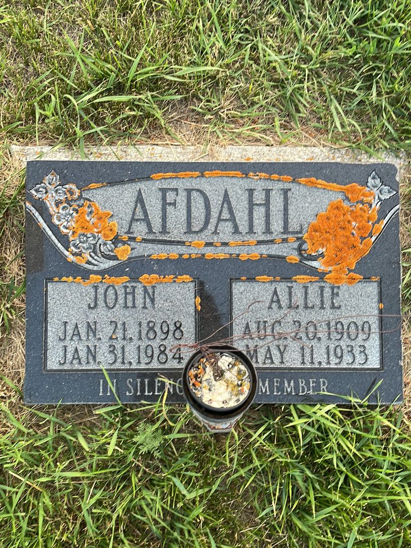 John Afdahl's grave. Photo 1