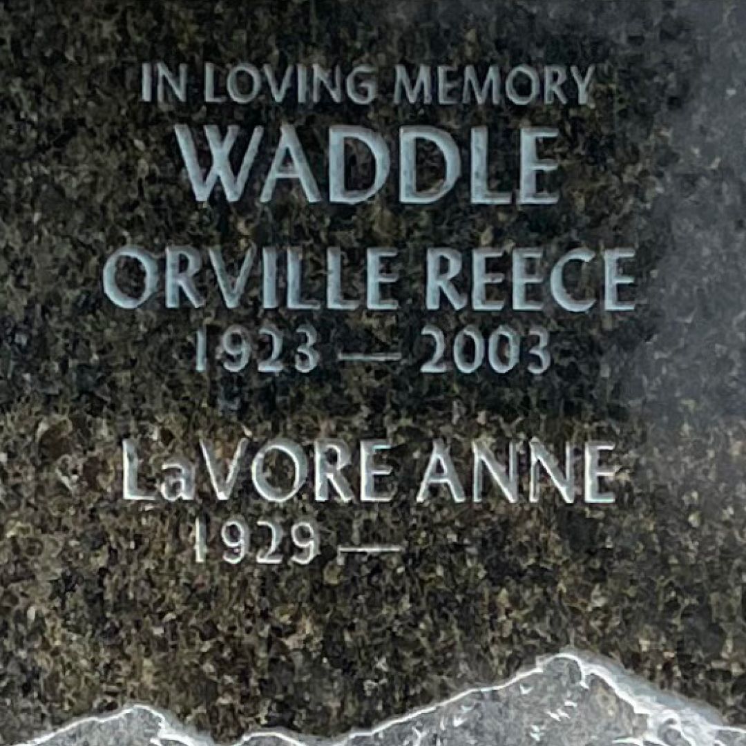 Orville Reece Waddle's grave