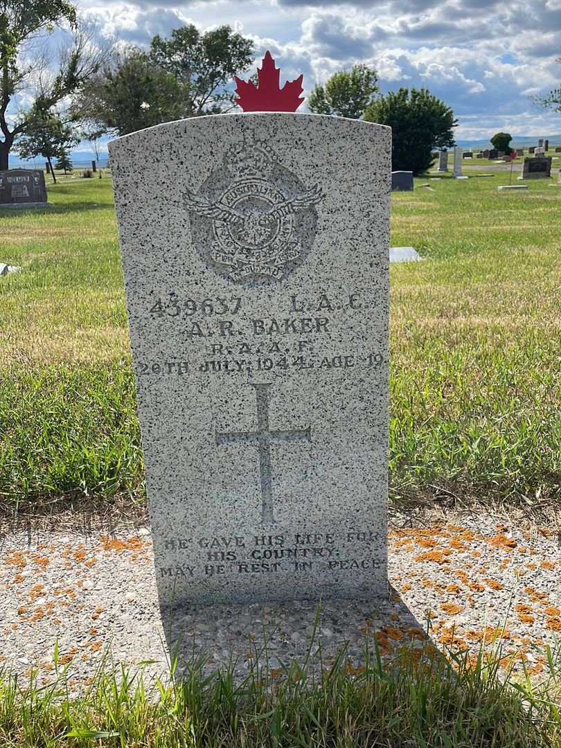 Alwyn Royce Baker's grave. Photo 1