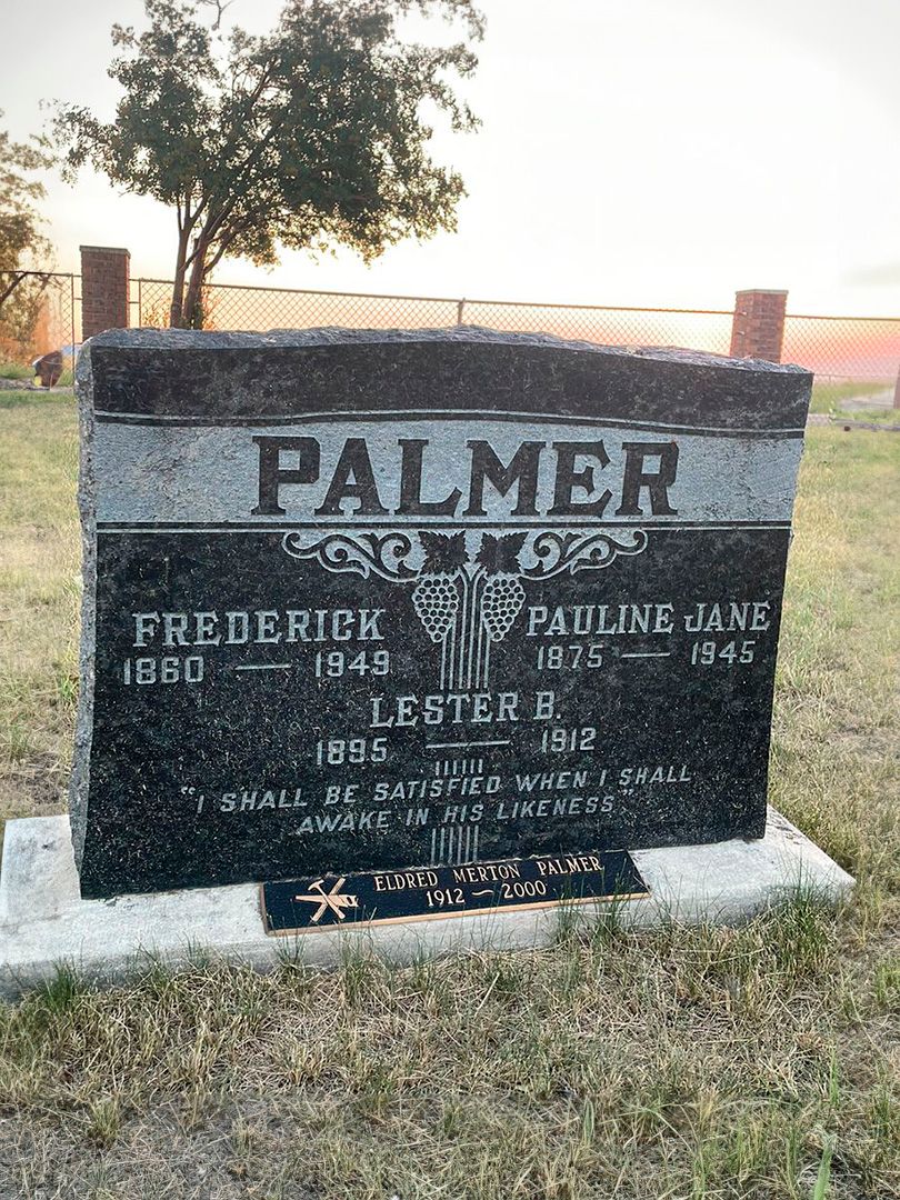 Lester B. Palmer's grave. Photo 1