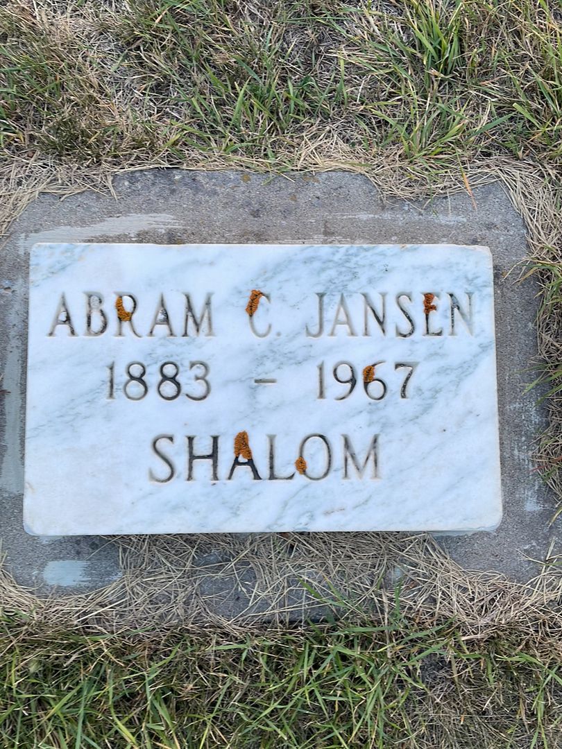 Abram Carl Jansen's grave. Photo 1