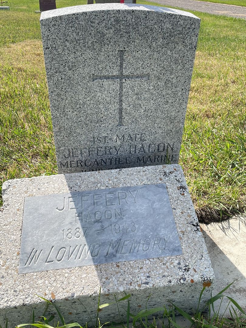 Jeffery Hacon's grave. Photo 1