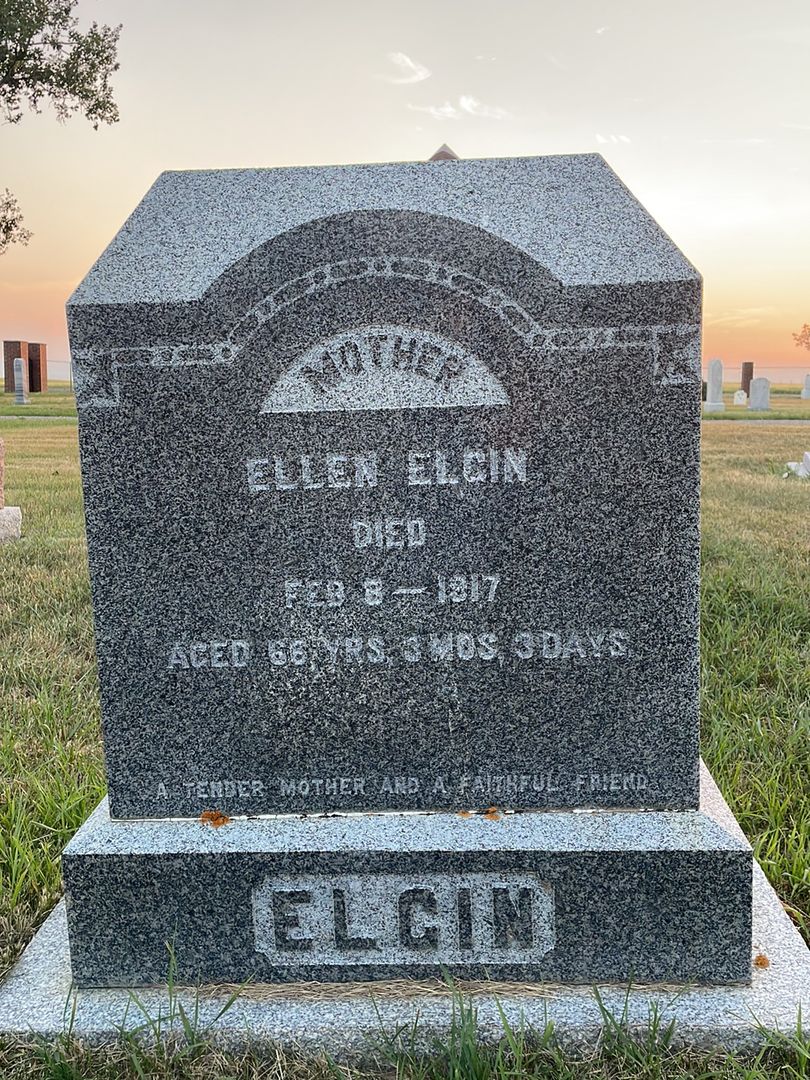 Ellen Elgin's grave. Photo 1