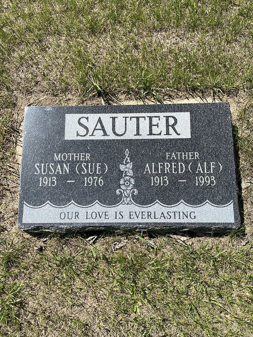 Alfred "Alf" Sauter's grave. Photo 1