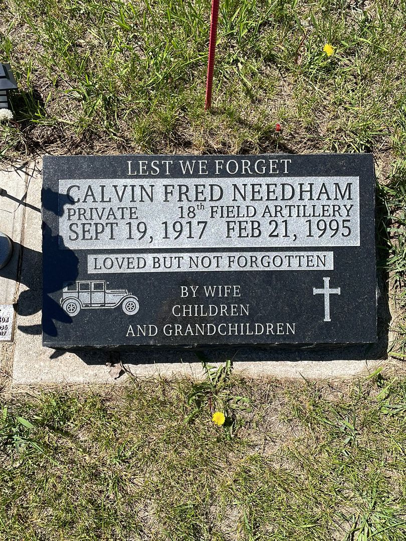 Calvin Frederick "Fred" Needham's grave. Photo 1