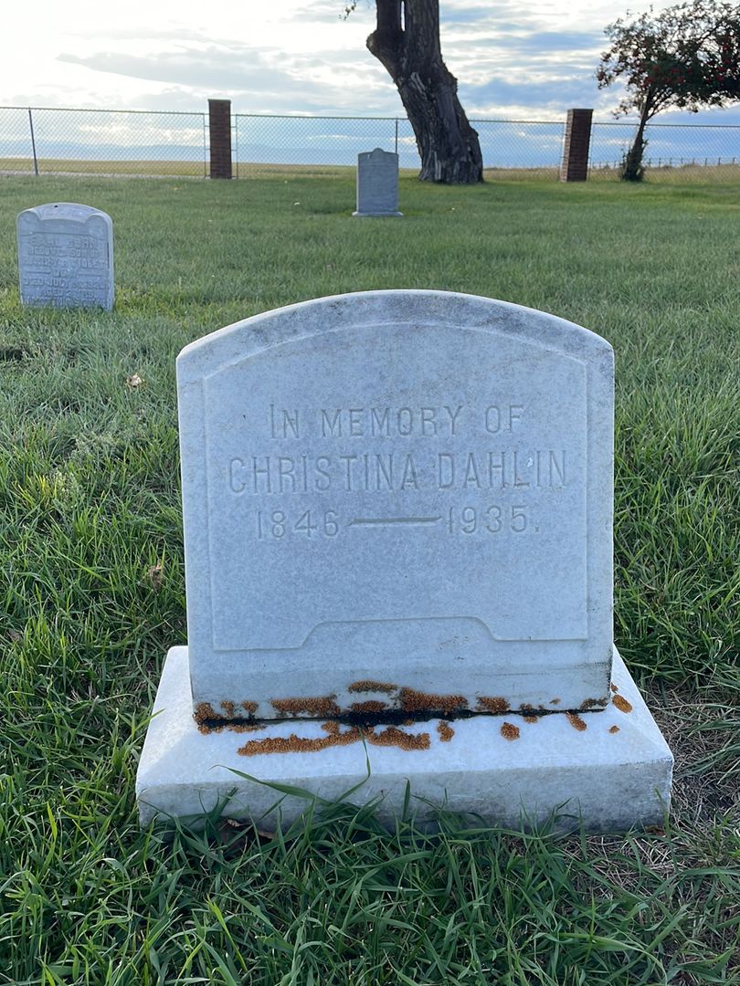 Christina Matilda Dahlin's grave. Photo 1