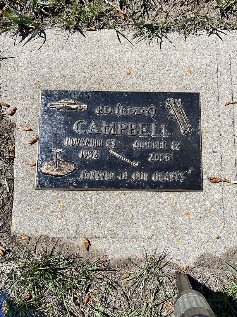 Edwin Austin "Eddy" Campbell's grave. Photo 1