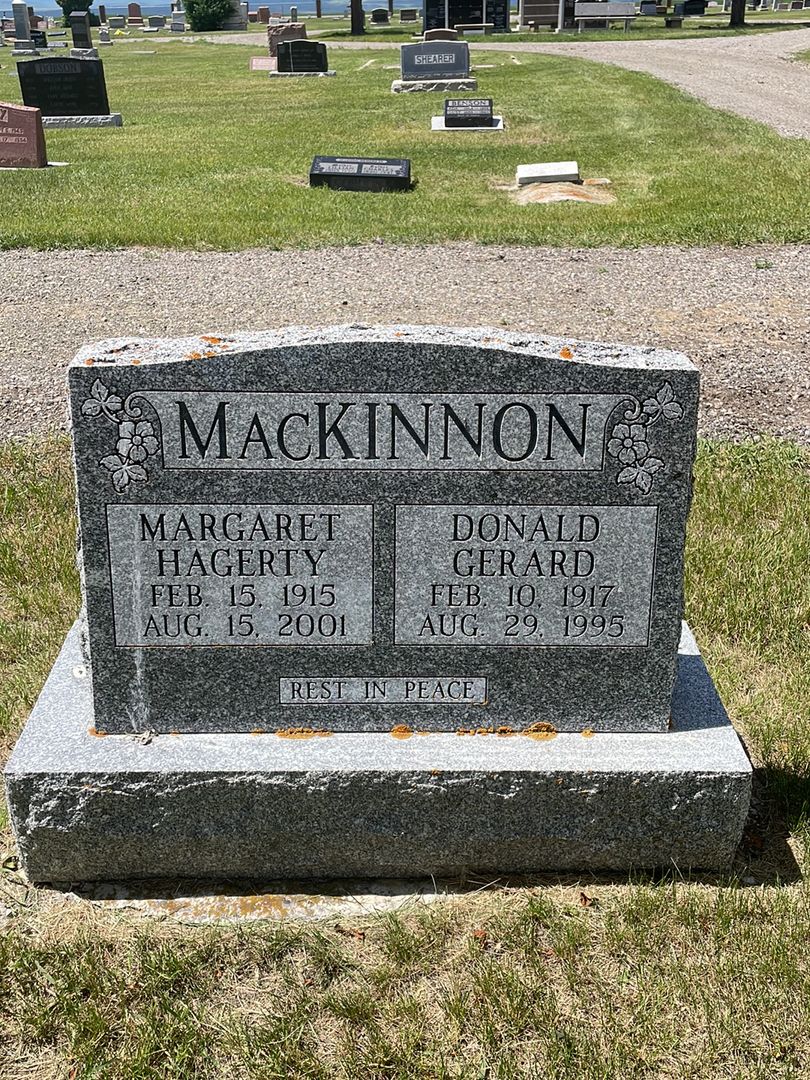 Margaret Hagerty MacKinnon's grave. Photo 1