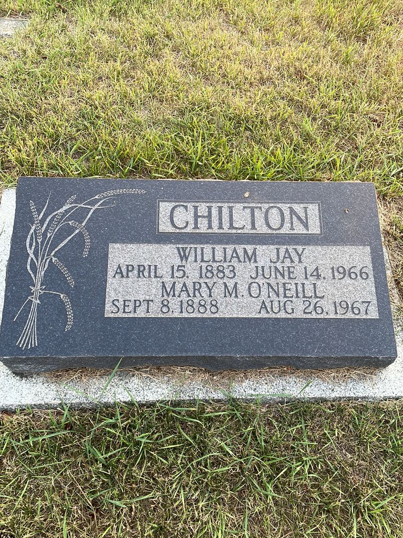 Mary Montgomery O'Neill Chilton's grave. Photo 1